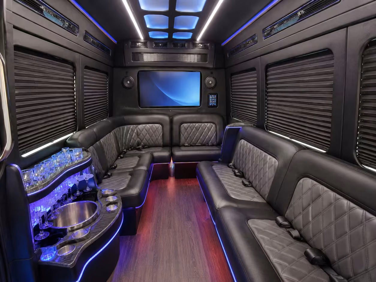 14 passenger sprinter limousine interior