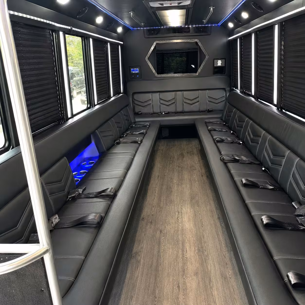 18 passenger party bus interior