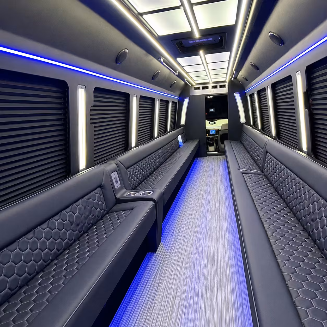 28 passenger party bus interior