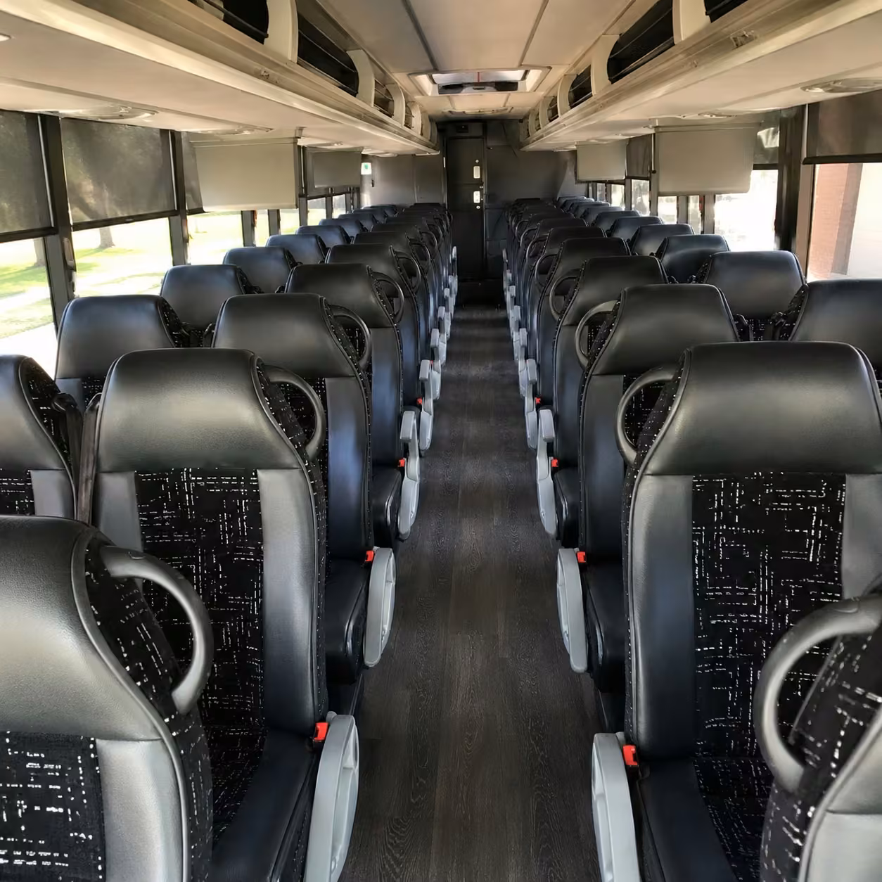 40 56 passenger charter bus interior