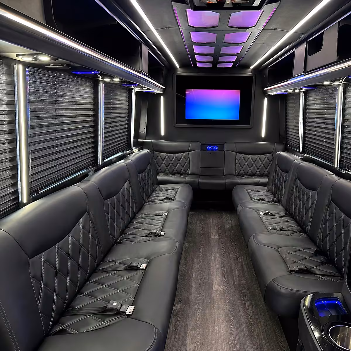 fort lauderdale party bus interior